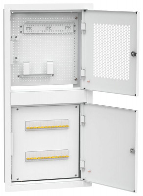 Шкаф встраиваемый двухсек. 1 ком. 400х850мм дверь метал. бел. LINEA R ITK LR16-4H81-M-FR1
