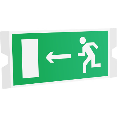 Рассеиватель односторонний ST-46 URAN STANDARD с пиктограммой ПЭУ 001 выход налево (202х96) СТ 4502004400