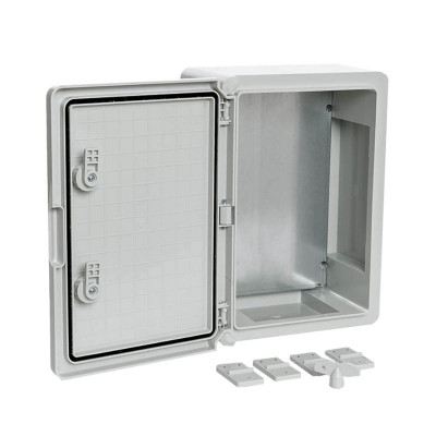 Корпус ЩМП 350х250х150 IP65 сер. дверь с монтажн. панелью пластик. Промрукав PR08.26481