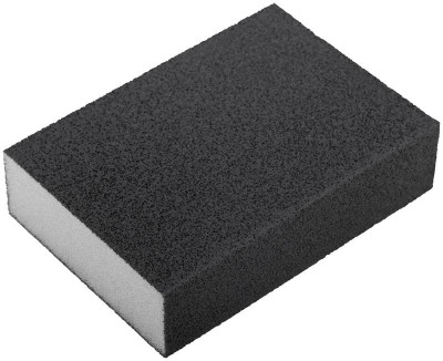 Губка шлифовальная 100х70х25мм Р 180/Р 360 средняя жесткость алюм./оксидная FIT 38370