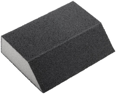 Губка шлифовальная угловая 100х70х25мм Р 80 средняя жесткость алюм./оксидная FIT 38373