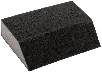 Губка шлифовальная угловая 100х70х25мм Р 180 средняя жесткость алюм./оксидная FIT 38375