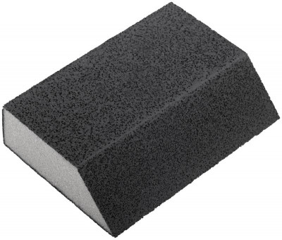 Губка шлифовальная угловая 100х70х25мм Р 360 средняя жесткость алюм./оксидная FIT 38376