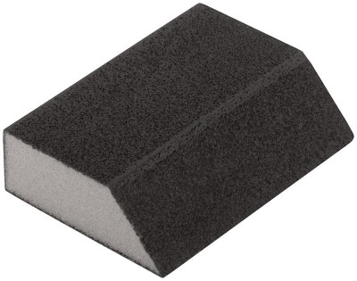 Губка шлифовальная угловая 100х70х25мм Р 240 средняя жесткость алюм./оксидная FIT 38377