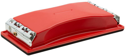 Держатель для наждачной бумаги пластиковый с мет. прижимом 210х105мм красн. FIT 39715