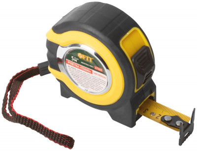 Рулетка Техно 5мх19мм прорезиненный корпус двойн. стопор FIT 17265