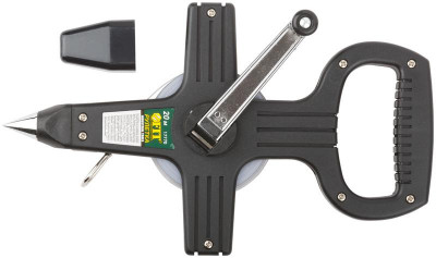 Рулетка геодезическая 20м стальная лента открытый пластик. корпус черн. FIT 17770