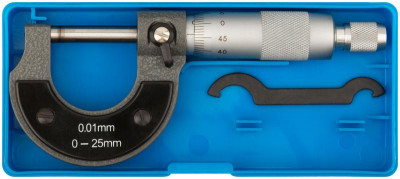 Микрометр наружный 0-25мм/0 01мм FIT 19909