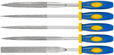 Надфиль алмазный мягкая ручка 5х180/60мм 5шт FIT 42175