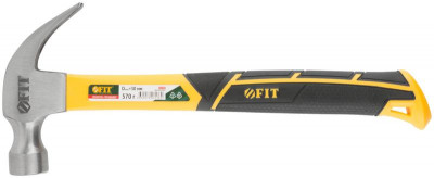 Молоток-гвоздодер Профи 30мм 570г фибергласовая усилен. ручка FIT 44780