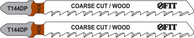 Полотно по дереву HCS разведенные шлифованные зубья 100/74/4мм (T144DP) (уп.2шт) FIT 40939
