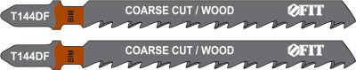 Полотно по дереву Bimetal разведенные шлифованные зубья 100/74/4мм (Т144DF) (уп.2шт) FIT 40945