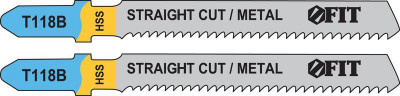 Полотно по металлу HSS 76/51/2мм (T118B) фрезерованные волнистые зубья (уп.2шт) FIT 40967
