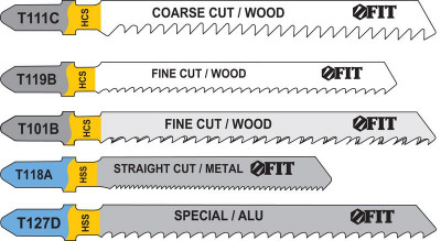 Набор полотен для электролобзика 5шт (T111C T119B T101B T118A T127D) FIT 41008