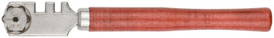 Стеклорез роликовый 6 роликов деревянная ручка FIT 16917