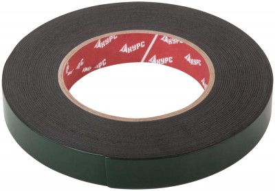 Лента монтажная клейкая на вспененной основе 19ммх10м черн. КУРС 11788