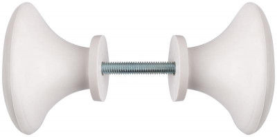 Ручка-кнопка дверная пластиковая бел. КУРС 66835