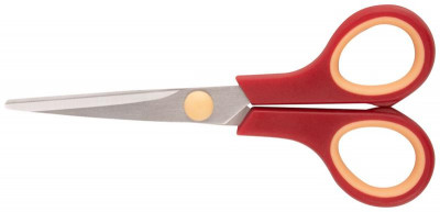 Ножницы бытовые нержавеющие прорезиненные ручки толщина лезвия 1.4мм 135мм КУРС 67328