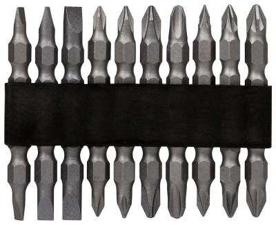 Набор бит набор 10 шт CrV 65мм двухсторонние FIT 57650