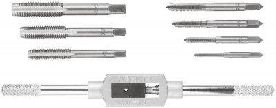 Метчики легированная сталь профи 7шт м3-М12 метчикодержатель универсальный блистер FIT 70802