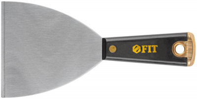 Шпатель для удаления ржавчины профи толщ. лезвия 1мм пластик. ручка сметал. бойком 4дюйм (100мм) FIT 06410