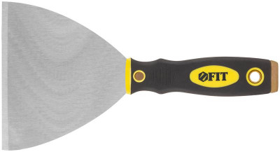 Шпатель для удаления ржавчины профи толщ. лезвия 1мм двухкомп. ручка сметал. бойком 5дюйм (125мм) FIT 06675