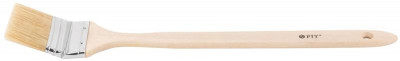 Кисть радиаторная натуральная светлая щетина деревянная ручка 2.5дюйм (63мм) FIT 01216