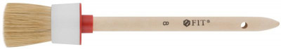 Кисть круглая натуральная светлая щетина №8 (35мм) FIT 01305