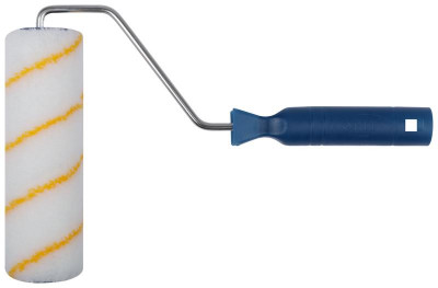 Валик полиакрил/полиэстер/хлопок с желт. полосой каркасная система диам. 40/60мм ворс 10мм 180мм FIT 02095