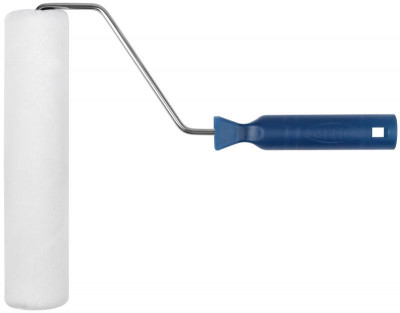 Валик велюровый диаметр 40/48мм бюгель 6мм ворс 4мм бел. 230мм бел. FIT 02134