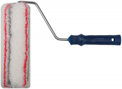 Валик полиакрил. нитяной профи с сер. и крас.полос. бюг. 8мм диам. 48/84мм ворс 18мм 230мм бел. FIT 02368