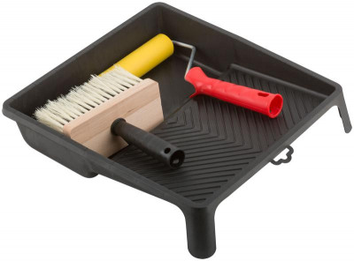 Набор для наклеивания обоев (ванночка 350х330мм+валик прижимной 150мм +макловица) FIT 03030