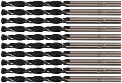 Сверло по металлу HSS черненые 4.0х75мм (уп.10шт) FIT 33540