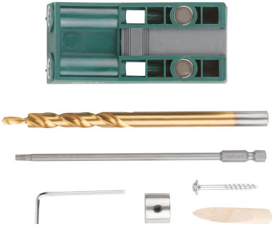 Кондуктор для глухих отверстий с ограничителем глубины двойн. пластик. кейс FIT 36417