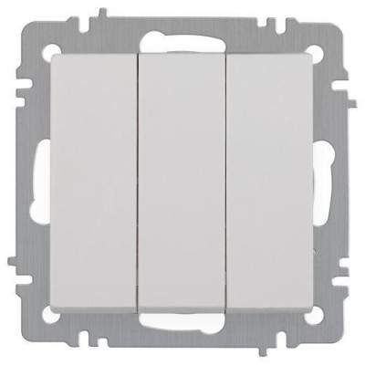 Выключатель 3-кл. СП Accent 6-106-01 10А IP20 250В AL/CU бел. Intro Б0063531