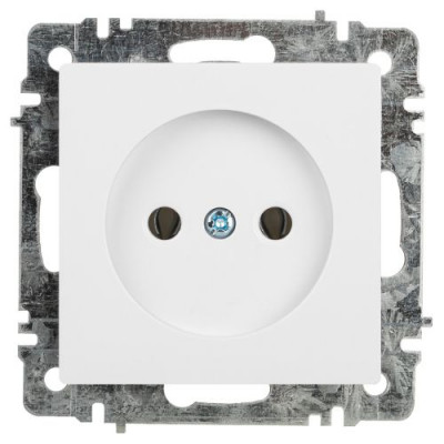 Розетка 1-м СП Accent 6-201-01 16А IP20 250В 2Р AL/CU бел. Intro Б0063653