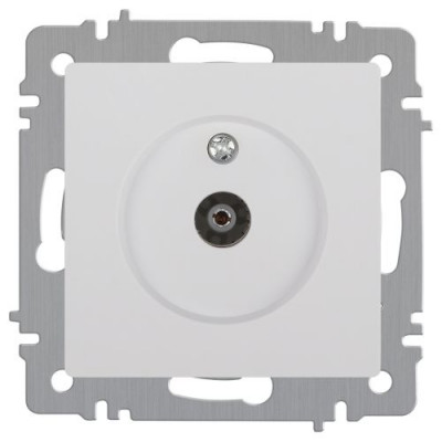 Розетка телевизионная одиночная TV СП Accent 6-301-01 IP20 бел. Intro Б0063601
