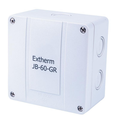 Коробка распределительная 110х110х67мм IP66 в комплекте с клеммным рядом 5х6кв.мм 41А сер. Extherm JB-60-GR