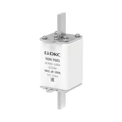 Предохранитель YON ножевого типа FG1 100А 400В хар-ка aR DKC 1FG01-0100-400V-AR