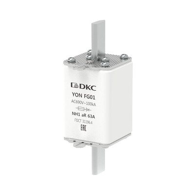 Предохранитель YON ножевого типа FG1 63А 690В хар-ка aR DKC 1FG01-0063-690V-AR