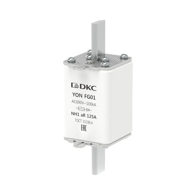 Предохранитель YON ножевого типа FG1 125А 690В хар-ка aR DKC 1FG01-0125-690V-AR