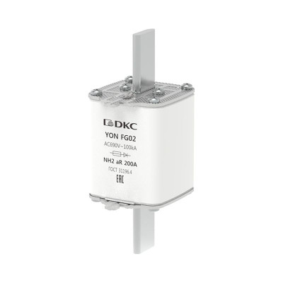 Предохранитель YON ножевого типа FG2 200А 690В хар-ка aR DKC 1FG02-0200-690V-AR