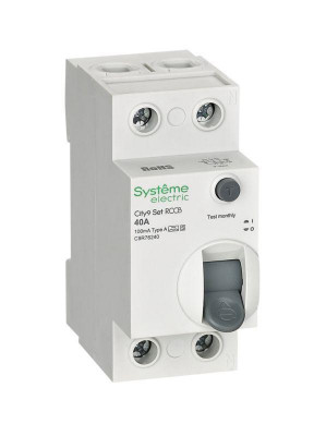 Выключатель дифференциального тока City9 Set 2п 40А 100мА A-S 230В SE C9R76240