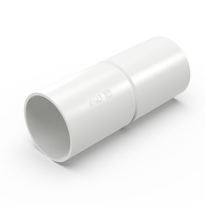 Патрубок-муфта d40мм бел. Промрукав PR.01740б