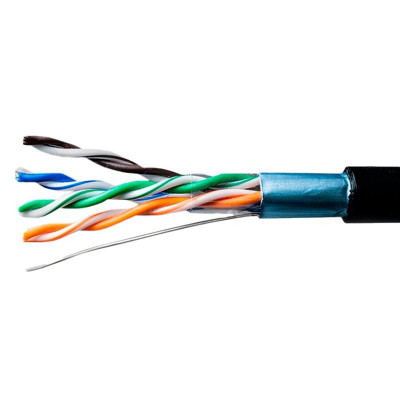 Кабель витая пара FTP кат.5e 4х2х0.64 Cu PE Outdoor Long Ethernet 500м (м) (RUS) SUPRLAN 01-1040-1