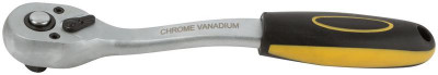 Вороток (трещотка) CrV прорезиненная ручка профи 3/8дюйм 72 зубца черн.-желт. FIT 62352