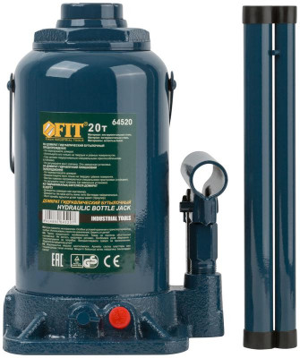 Домкрат гидравлический бутылочный 20т FIT 64520