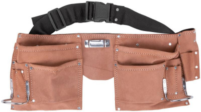 Пояс для инструмента двойн. кожа 11 отделений 2 петли для инструмента FIT 12522