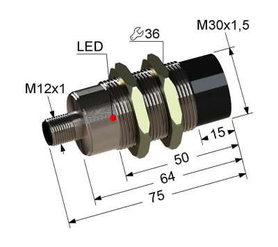 Выключатель бесконтактный PS2-30M75-15N61-C4 (ВБ2.30М.75.15.6.1.C4) МЕГА-К A8010-T2119405229