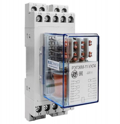 Реле промежуточное РЭП-36М-12 220В пост. 8А 2/2 пер. прис. ВНИИР A8120-32100161